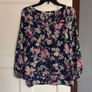 Joie Floral Navy Blouse